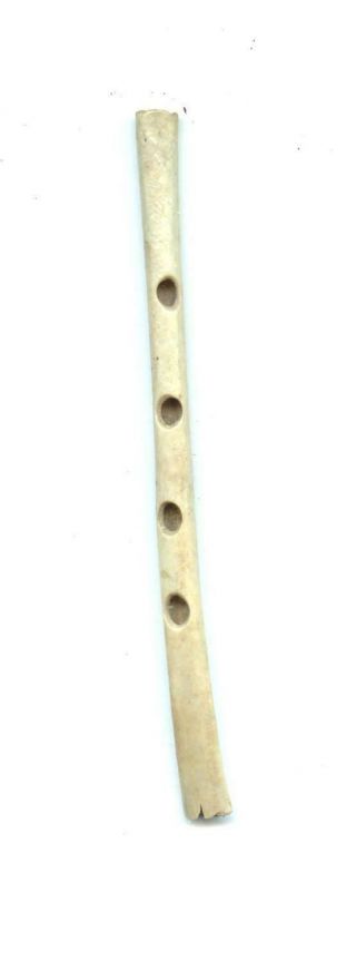 Indian Artifacts - Fine 5 Hole Polished Bone Flute - Glovers Cave Site