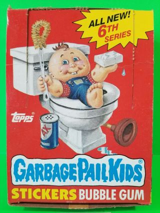 1986 Topps Garbage Pail Kids Series 6 ☆ Os6 Full Box 48 Wax Packs W/ 25c Stamp