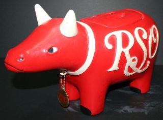 Rso Records Bull Advertising Promotional Cookie Jar 1978 Hangtag