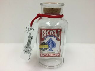 Impossible Bottle Bicycle Standard Playing Cards Inside Milk Bottle Jar Magic