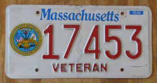 Massachusetts - Us Army Veteran License Plate 2014 17453
