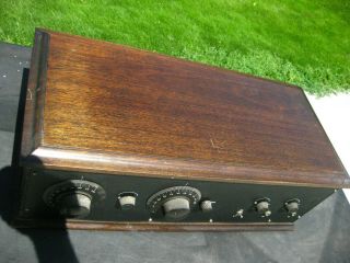 BROWNING - DRAKE EARLY 4 TUBE RADIO 1920 ' S RECEIVER,  CUNNINGHAM 301A ' S.  ANTIQUE 7