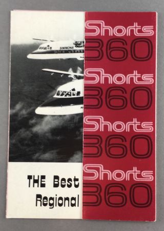 Shorts 360 Manufacturers Sales Brochure Seat Map Commuter Aircraft
