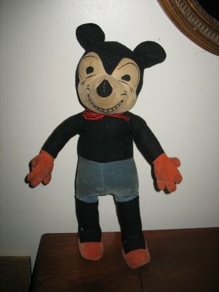 Giant Size Mickey Mouse 1930 Deans England Walt Disney Vintage Early Toy Doll