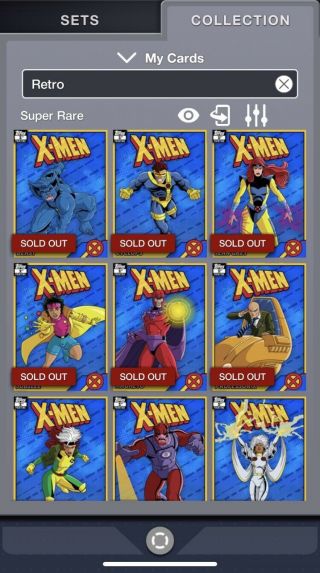 Topps Marvel Collect Digital Full Set Retro X - Men First Print Inc Magneto Award