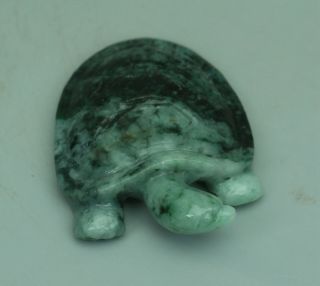 Cert ' d Untreated Green Nature A jadeite Jade Statue Sculpture tortoise z74071H 5