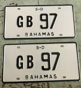 Vintage Bahamas License Plates