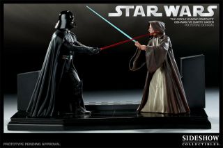 Sideshow Exclusive Darth Vader Vs.  Obi - Wan " The Circle Is Now Complete " Diorama
