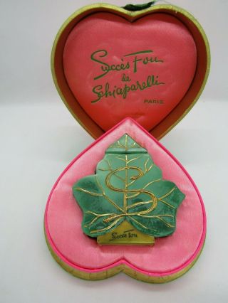 Succes Fou By Schiaparelli,  Leaf Shaped Perfume In Presentation Box