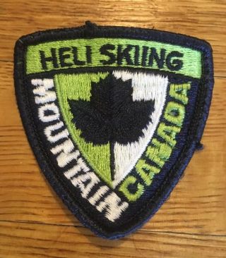 Heli Skiing Mountain Canada Patch Helicopter Ski Sew - On Patch