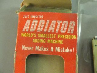 ADDIATOR PRECISION POCKET ADDING MACHINE 1955 MECHANICAL CALCULATOR 2