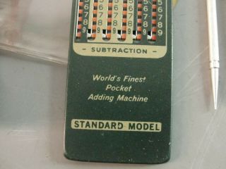 ADDIATOR PRECISION POCKET ADDING MACHINE 1955 MECHANICAL CALCULATOR 4