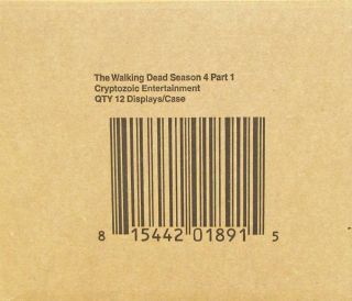The Walking Dead Season 4 Part 1 Trading Cards 12 - Box Case