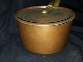 Vintage E Dehillerin French Copper 3 QT Sauce Pan w Handle Copper Lid 4