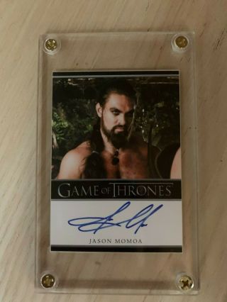 Game Of Thrones Season 1 Jason Momoa As Khal Drogo Autograph Rare Bordered