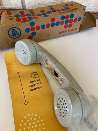 Vintage Western Electric Bell System G - 6 Volume Adjust Special Handset W/ Box