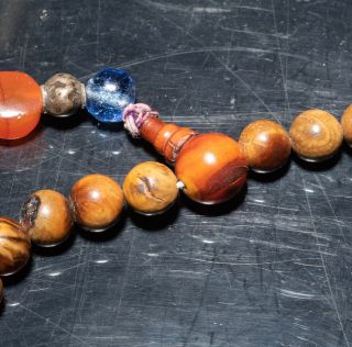 Late 19th c.  Chinese Antique Root Amber Prayer Beads 8