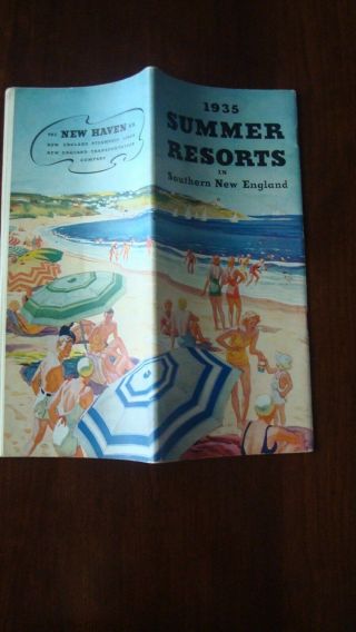 1935 The Haven Railroad Summer Resorts In Southern England Brochure Map