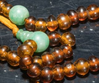 Chinese Antique Glass Prayer Beads 8