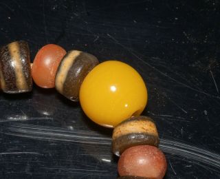 Tibetan Old Trade Agate & Glass Prayer Beads 3