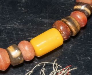 Tibetan Old Trade Agate & Glass Prayer Beads 4