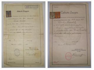Jewish Judaica Austria Wien Lifshitz Birth Certificate 1938 British Brigade Army