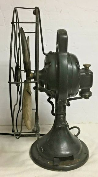 Antique G.  E.  Brass Blade Electric Fan 5