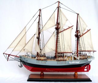 Fram Norwegian Antarctic Exploration Ship Model 24 " - Handmade Wooden Ship Model