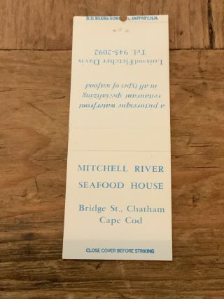 Mitchell River Seafood House Chatham Cape Cod Ma Vintage Bobtail Matchcover