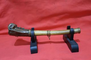 Rare Antique 19th Century Tibetan Tibet Buddhist Ritual Kangling Trumpet Horn