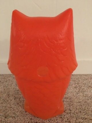 Tico Toys Blow Mold Owl - Orange Lighted Hard to Find HTW 14 inch 4