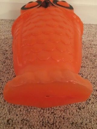 Tico Toys Blow Mold Owl - Orange Lighted Hard to Find HTW 14 inch 5