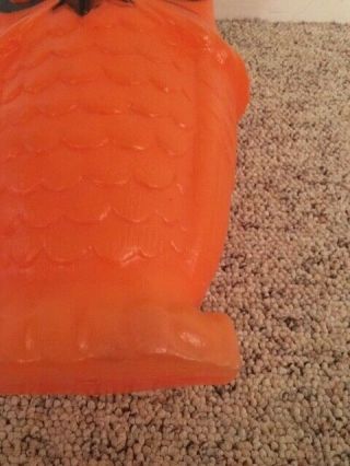 Tico Toys Blow Mold Owl - Orange Lighted Hard to Find HTW 14 inch 6