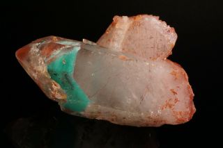 Ajoite Phantom & Hematite in Quartz Crystal MESSINA MINE,  SOUTH AFRICA 6