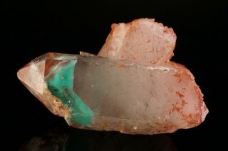 Ajoite Phantom & Hematite in Quartz Crystal MESSINA MINE,  SOUTH AFRICA 7