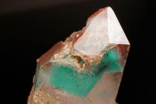 Ajoite Phantom & Hematite in Quartz Crystal MESSINA MINE,  SOUTH AFRICA 9