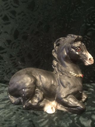 Windstone Editions North Hollywood Black Mother Unicorn Horse Statue Figurine