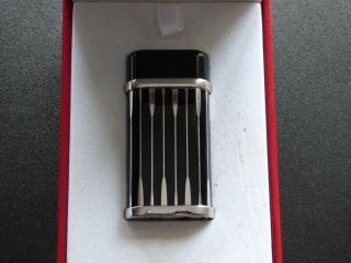 Cartier Decor Lighter ' BACKGAMMON ' Laque Noire Fully Boxed with Books 2