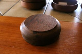 Set of 8 Turned - wood Teak Bowls Made in Denmark - Mid Century Modern 3