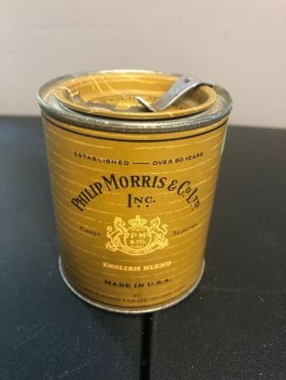 1 Rare Vintage Philip Morris & Co English Blend Humidorpac 50ct Cigarette Tin