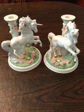 The Garden Of The Unicorn Candle Sticks Princeton Gallery 1993