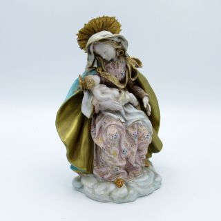 Eugenio Pattarino Italian Terracotta Madonna Religious Statue Italy,  Nr
