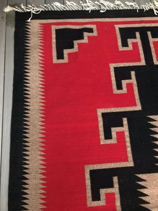 Very Large American Indian Navajo Blanket Rug 6‘ X 9‘ 3