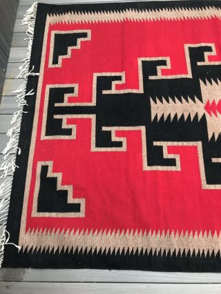 Very Large American Indian Navajo Blanket Rug 6‘ X 9‘ 5