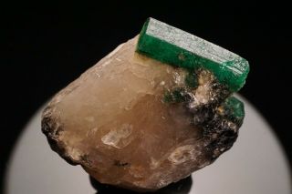 Emerald Crystal On Quartz Carnaiba,  Brazil