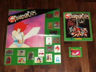 Thundercats Complete 1986 Panini Sticker Album,  Poster & Thundercats Panini Pack
