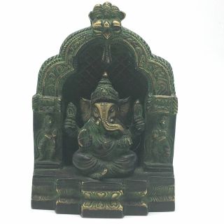 Unique Vintage Brass Ganesh India Elephant God Statue Idol – Obstacle Remover