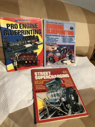 3 Books Pro Engine Blueprinting Street Supercharging 3 Guides Step By Step
