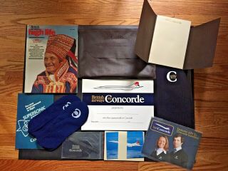 British Airways Concorde Passenger Travel Portfolio On Board Kit David Hedison