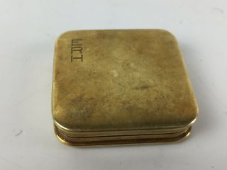 14k Solid Gold Heavy Pill Box 21.  1 Grams 20th Century Heinz Ketchup Estate 1583